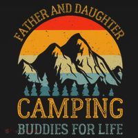 Father And Daughter Camping Buddies For Life Gift For Dad Baby Bodysuit thumb 2