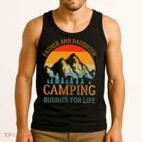 Father And Daughter Camping Buddies For Life Gift For Dad Tank Top thumb 3