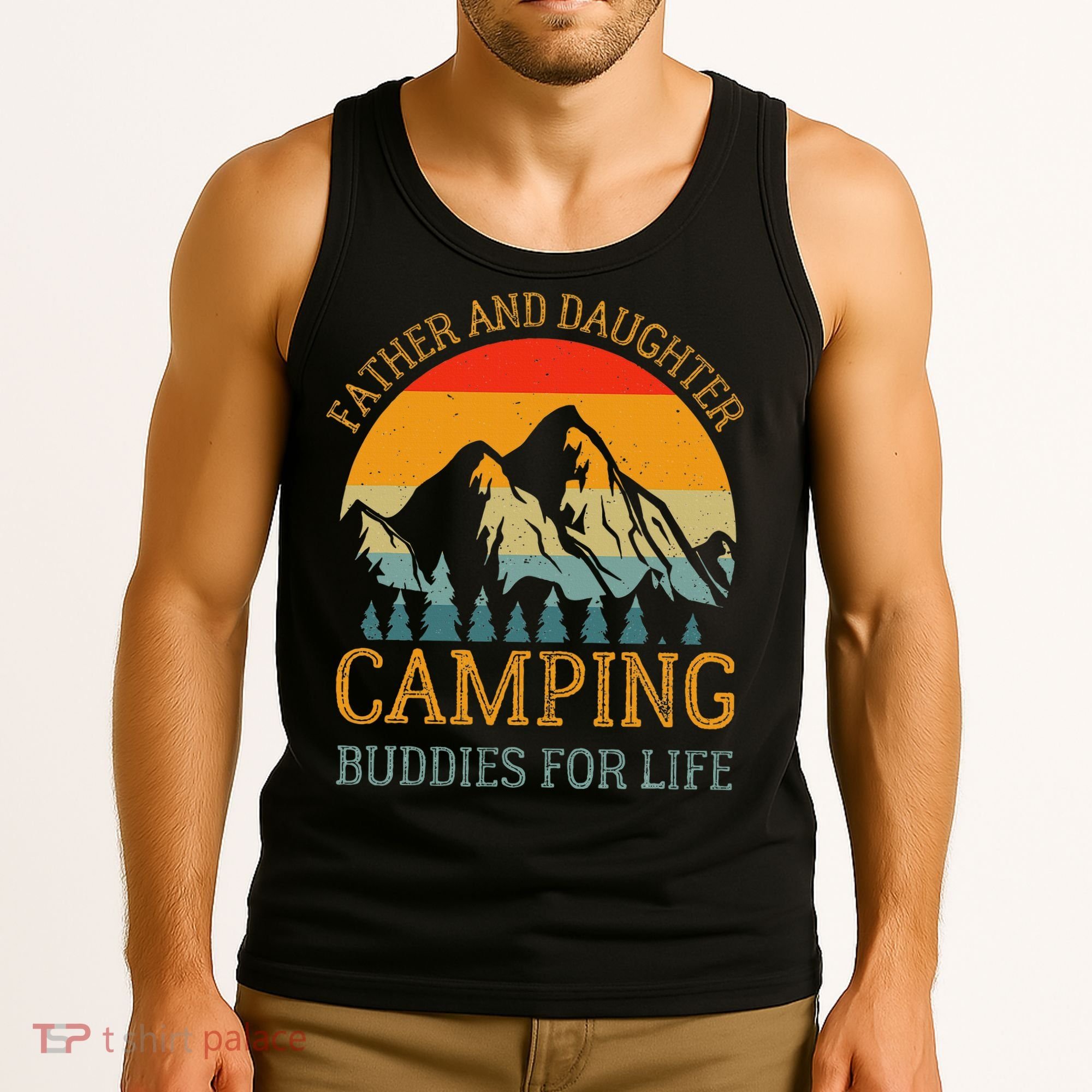 Father And Daughter Camping Buddies For Life Gift For Dad Tank Top