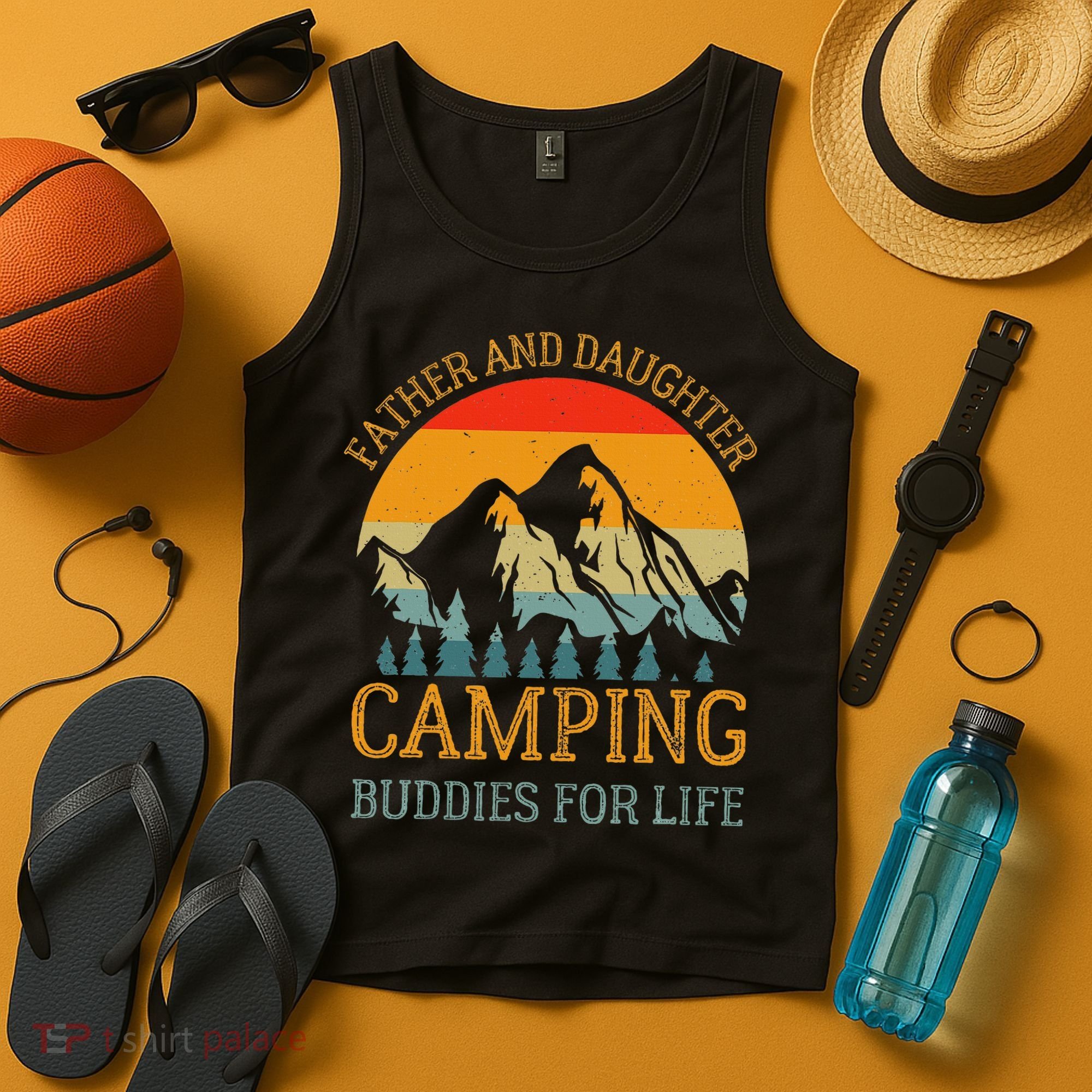 Father And Daughter Camping Buddies For Life Gift For Dad Tank Top