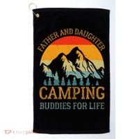 Father And Daughter Camping Buddies For Life Gift For Dad Golf Towel thumb 0