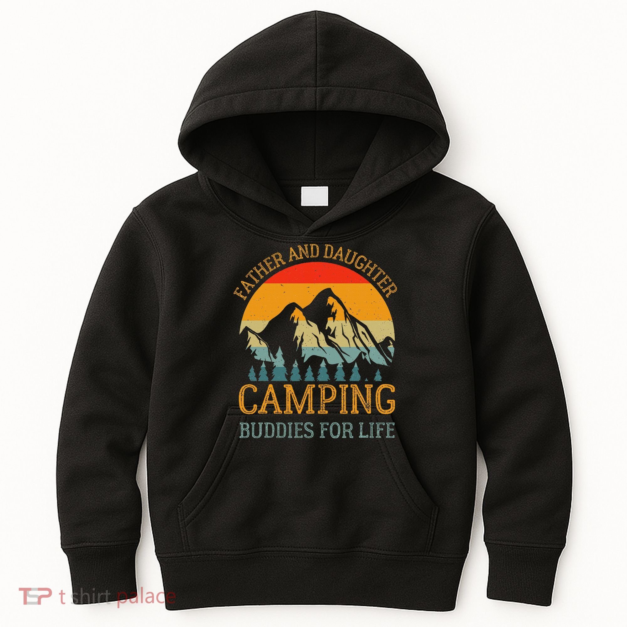 Father And Daughter Camping Buddies For Life Gift For Dad Kids Hoodie
