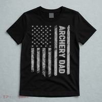 Funny Archery Dad America Us Flag Patriot Vintage Archer T-Shirt thumb 5