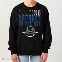 Faded F'n Savages In The Box Baseball Women's Sweatshirt thumb 0