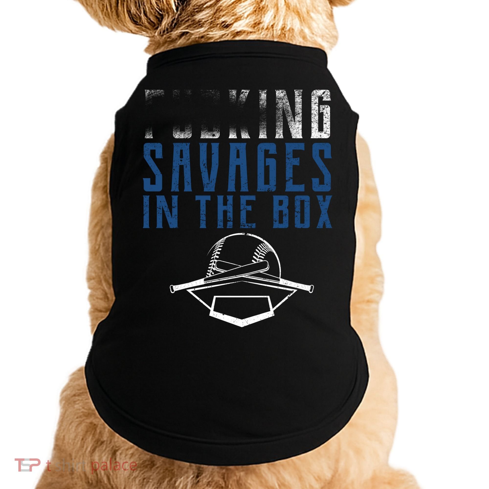 Faded F'n Savages In The Box Baseball Doggie Tank