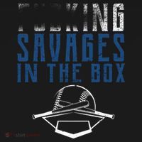 Faded F'n Savages In The Box Baseball Doggie Tank thumb 4