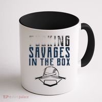 Faded F'n Savages In The Box Baseball Coffee Mug thumb 1