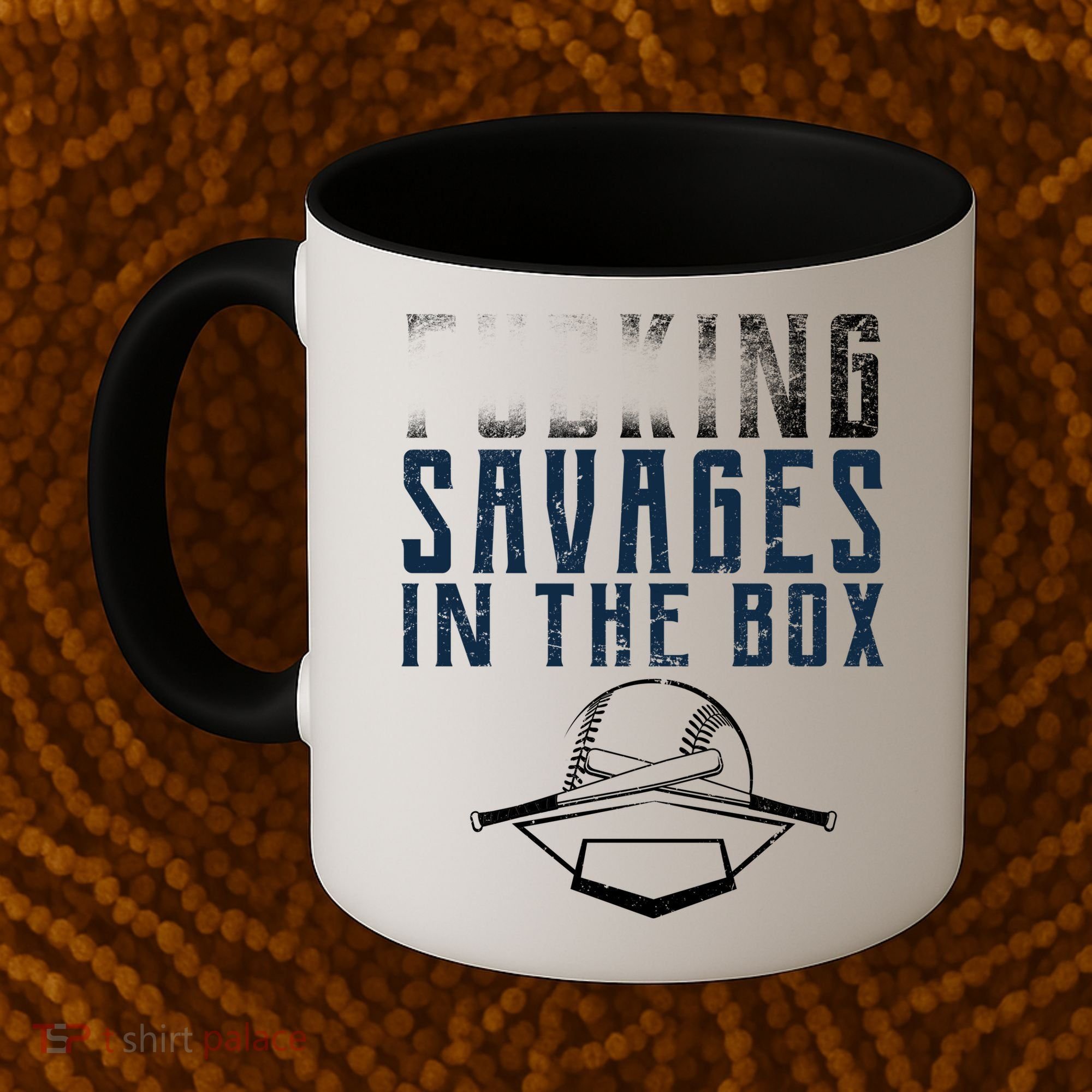 Faded F'n Savages In The Box Baseball Coffee Mug