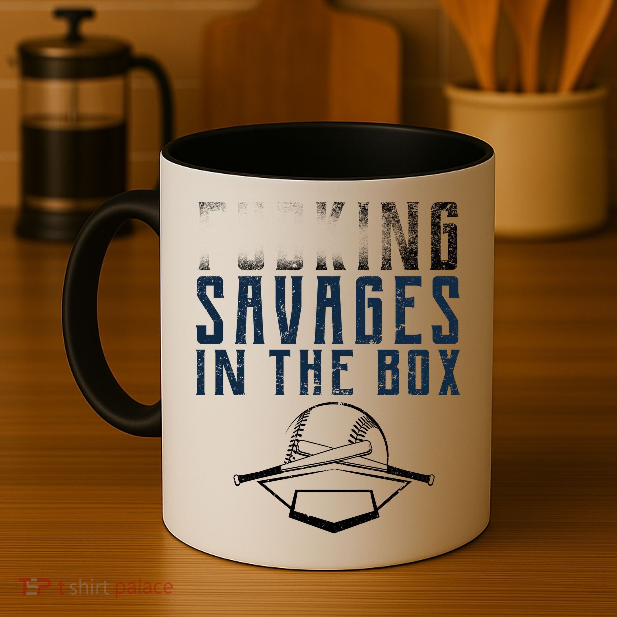 Faded F'n Savages In The Box Baseball Coffee Mug