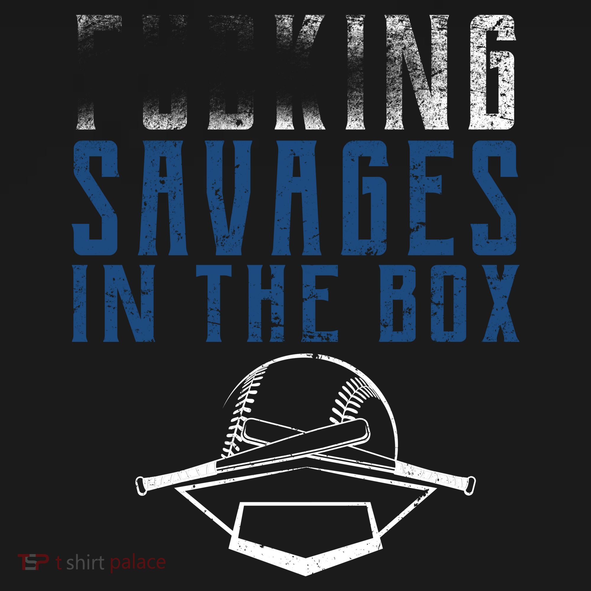Faded F'n Savages In The Box Baseball Ornament