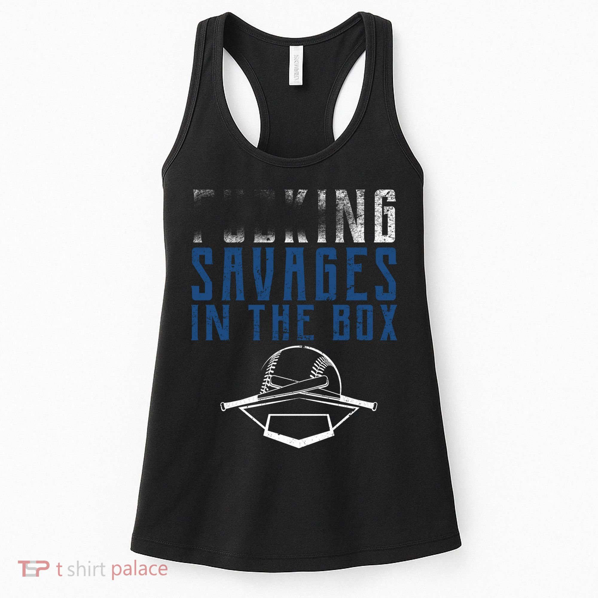 Faded F'n Savages In The Box Baseball Women's Tank Top