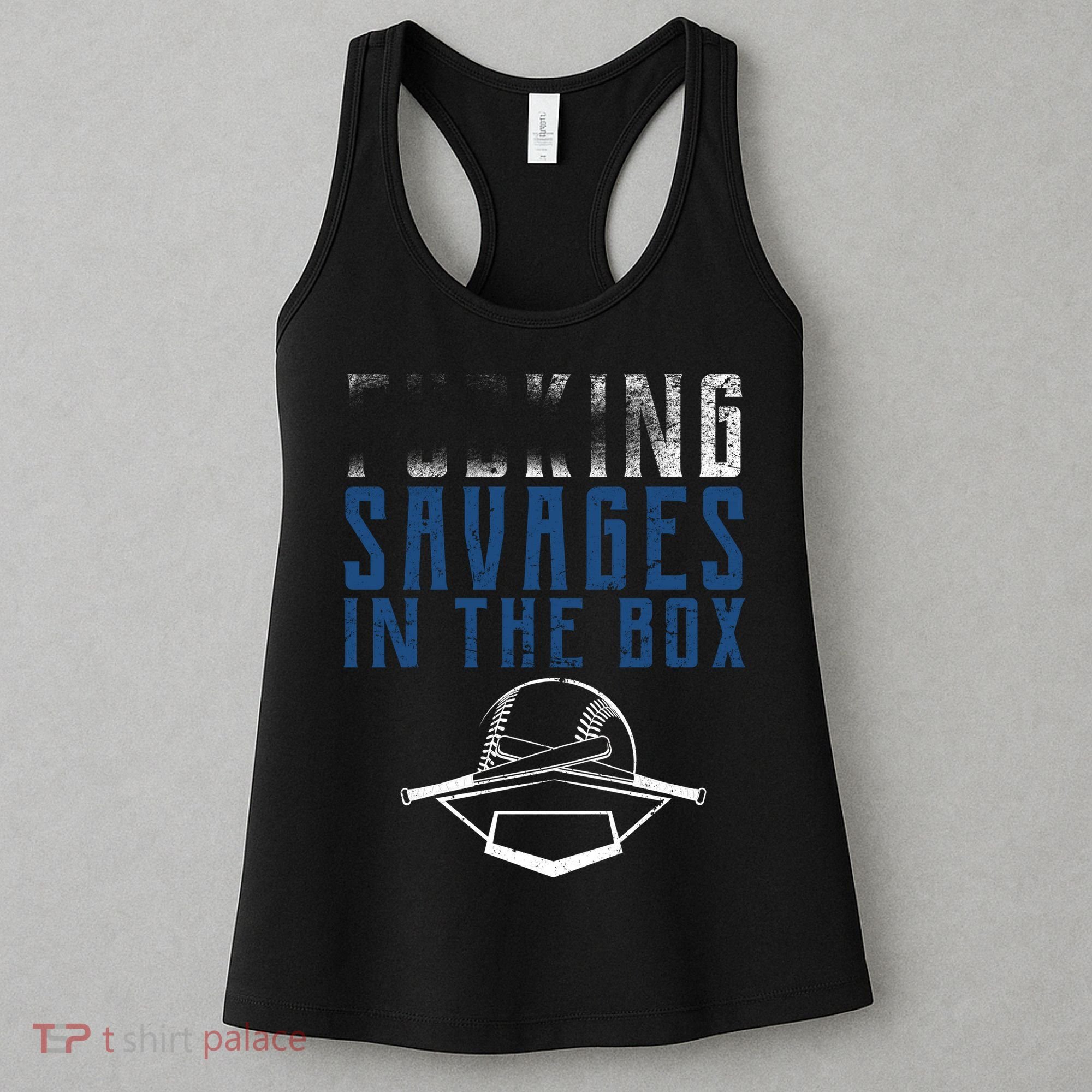 Faded F'n Savages In The Box Baseball Women's Tank Top
