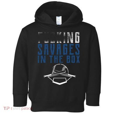 Faded F'n Savages In The Box Baseball Toddler Hoodie