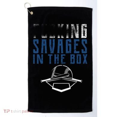 Faded F'n Savages In The Box Baseball Golf Towel