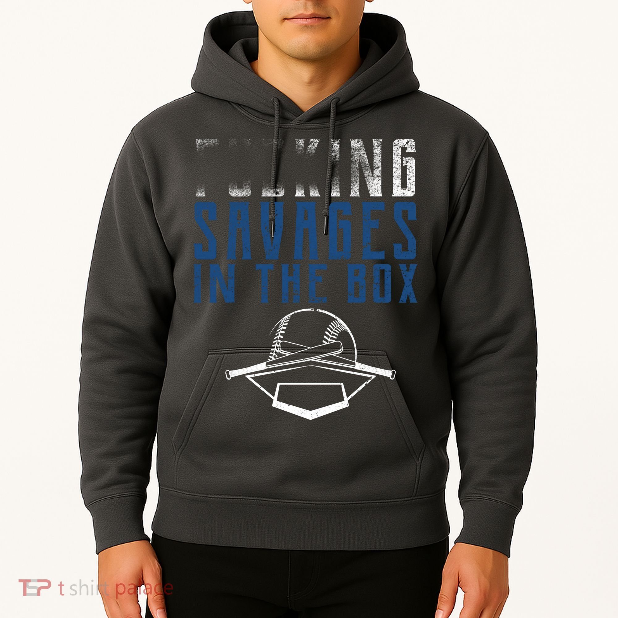 Faded F'n Savages In The Box Baseball Hoodie