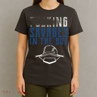 Faded F'n Savages In The Box Baseball T-Shirt thumb 4