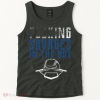 Faded F'n Savages In The Box Baseball Tank Top thumb 2