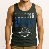 Faded F'n Savages In The Box Baseball Tank Top thumb 3