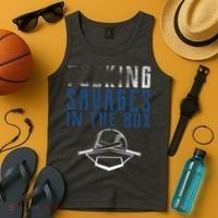 Faded F'n Savages In The Box Baseball Tank Top thumb 4
