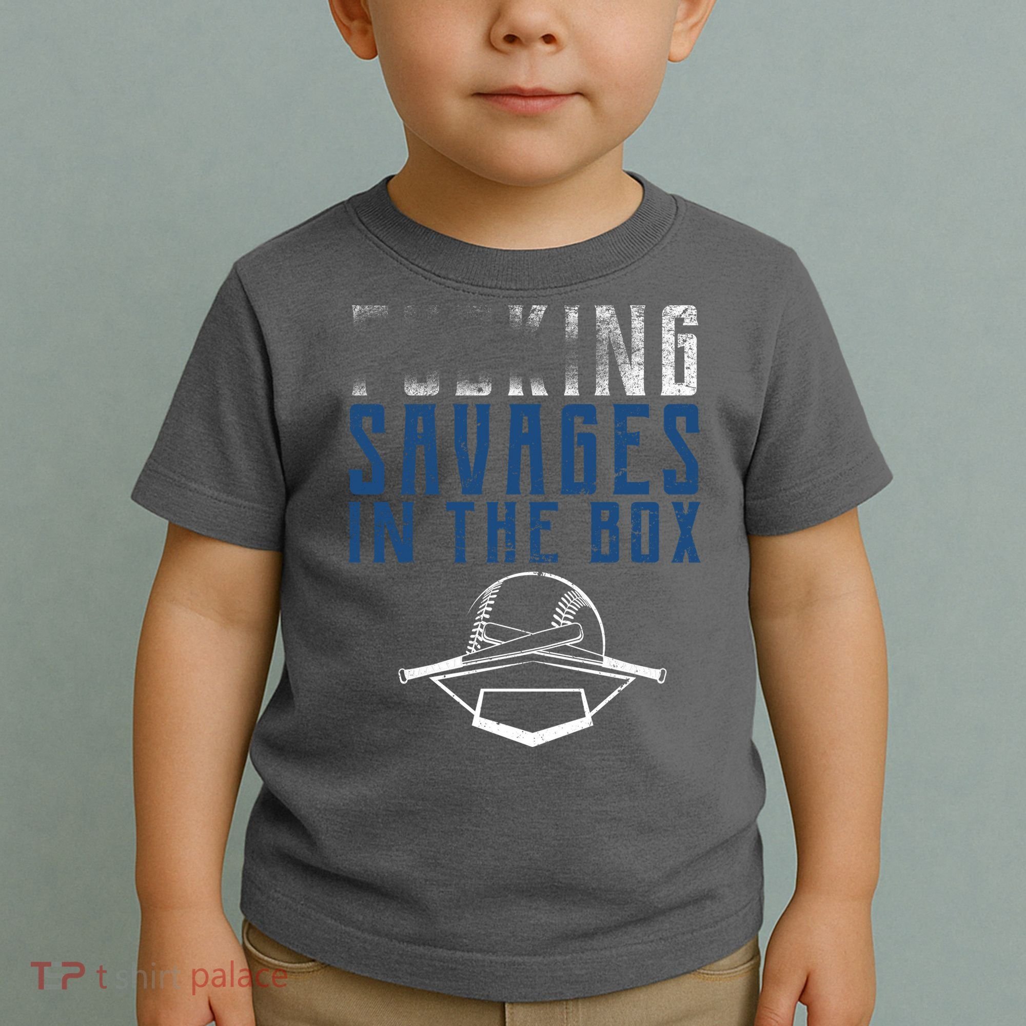 Faded F'n Savages In The Box Baseball Toddler T-Shirt
