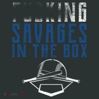 Faded F'n Savages In The Box Baseball Women's Long Sleeve Shirt thumb 2