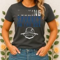 Faded F'n Savages In The Box Baseball Women's T-Shirt thumb 2