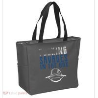 Faded F'n Savages In The Box Baseball Tote Bag thumb 2