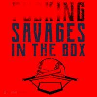 Faded F'n Savages In The Box Baseball Santa Hat thumb 1
