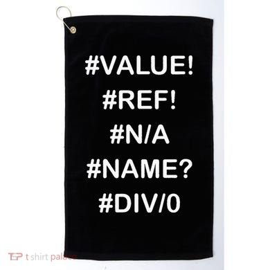 Funny Accountant Errors In Excel Design Golf Towel