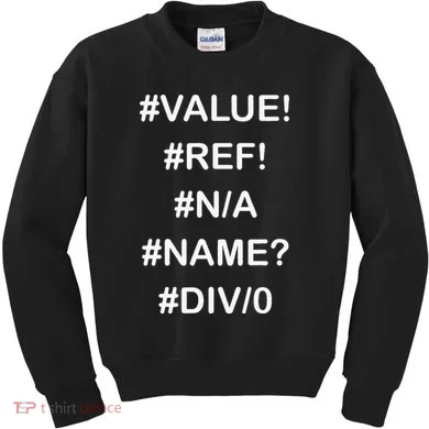 Funny Accountant Errors In Excel Design Kids Sweatshirt