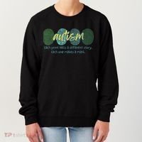 Fingerprint Autism Each Print Tells A Different Story Women's Sweatshirt thumb 0