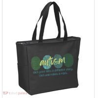 Fingerprint Autism Each Print Tells A Different Story Tote Bag thumb 2