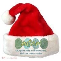 Fingerprint Autism Each Print Tells A Different Story Santa Hat thumb 0
