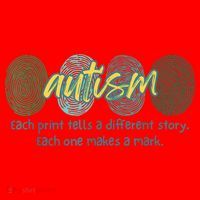 Fingerprint Autism Each Print Tells A Different Story Santa Hat thumb 1