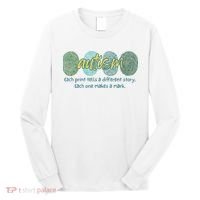 Fingerprint Autism Each Print Tells A Different Story Long Sleeve Shirt thumb 0