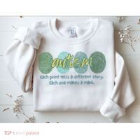 Fingerprint Autism Each Print Tells A Different Story Sweatshirt thumb 2