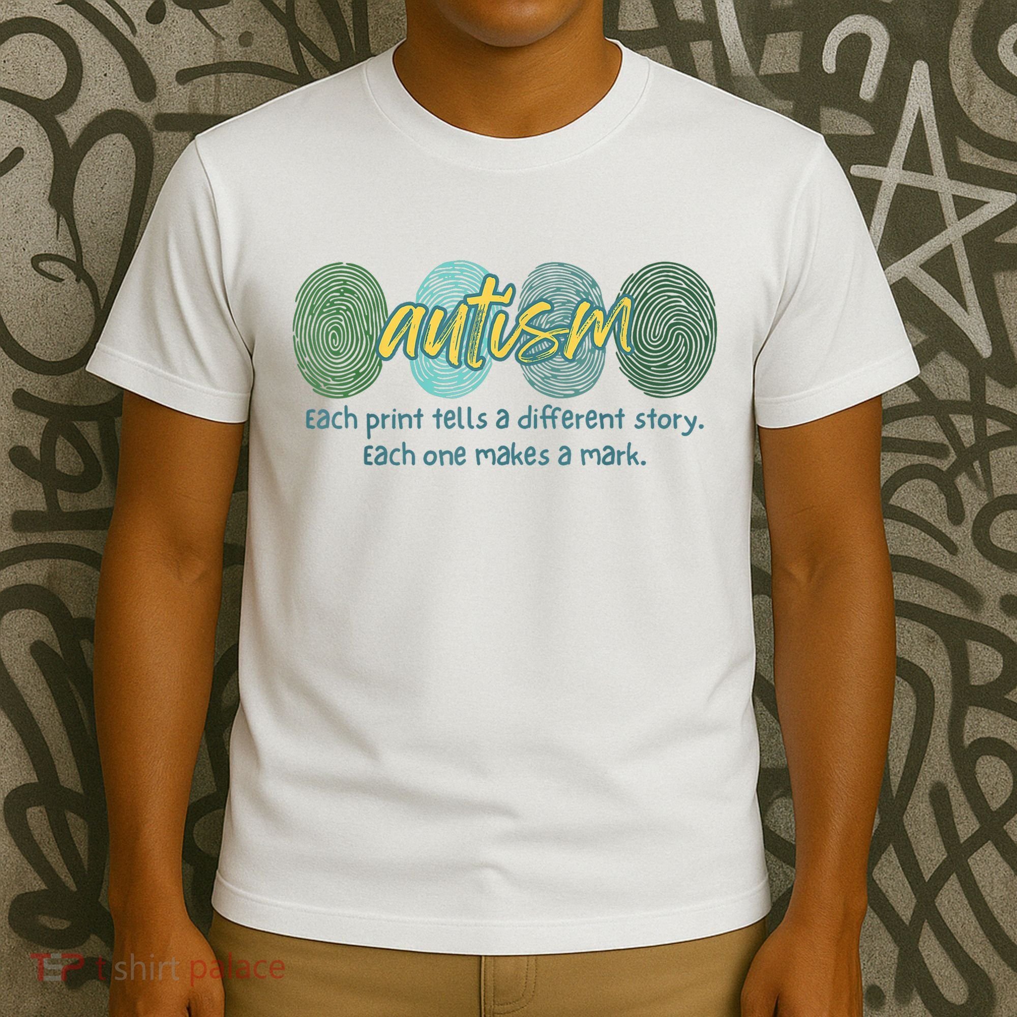 Fingerprint Autism Each Print Tells A Different Story T-Shirt