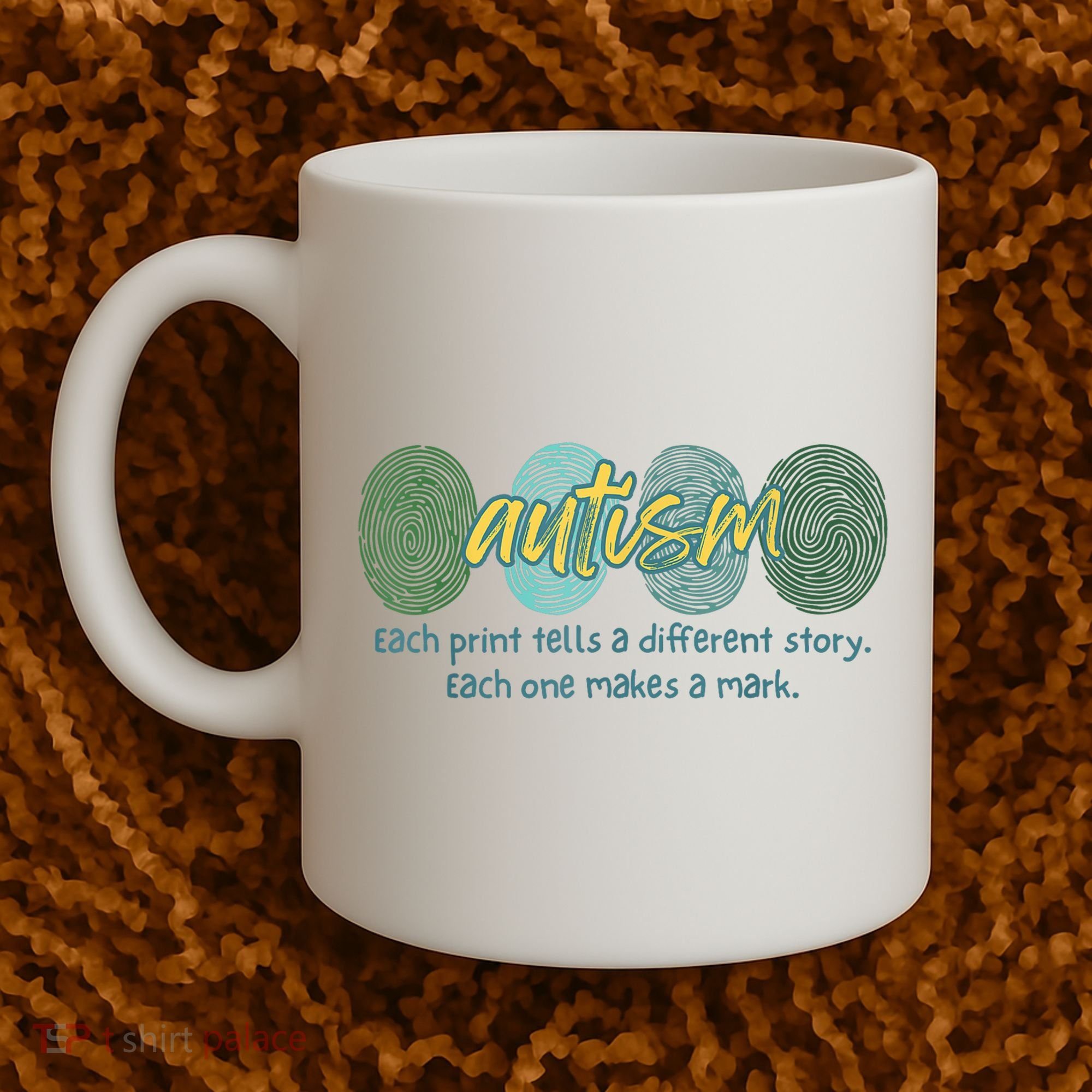 Fingerprint Autism Each Print Tells A Different Story Coffee Mug