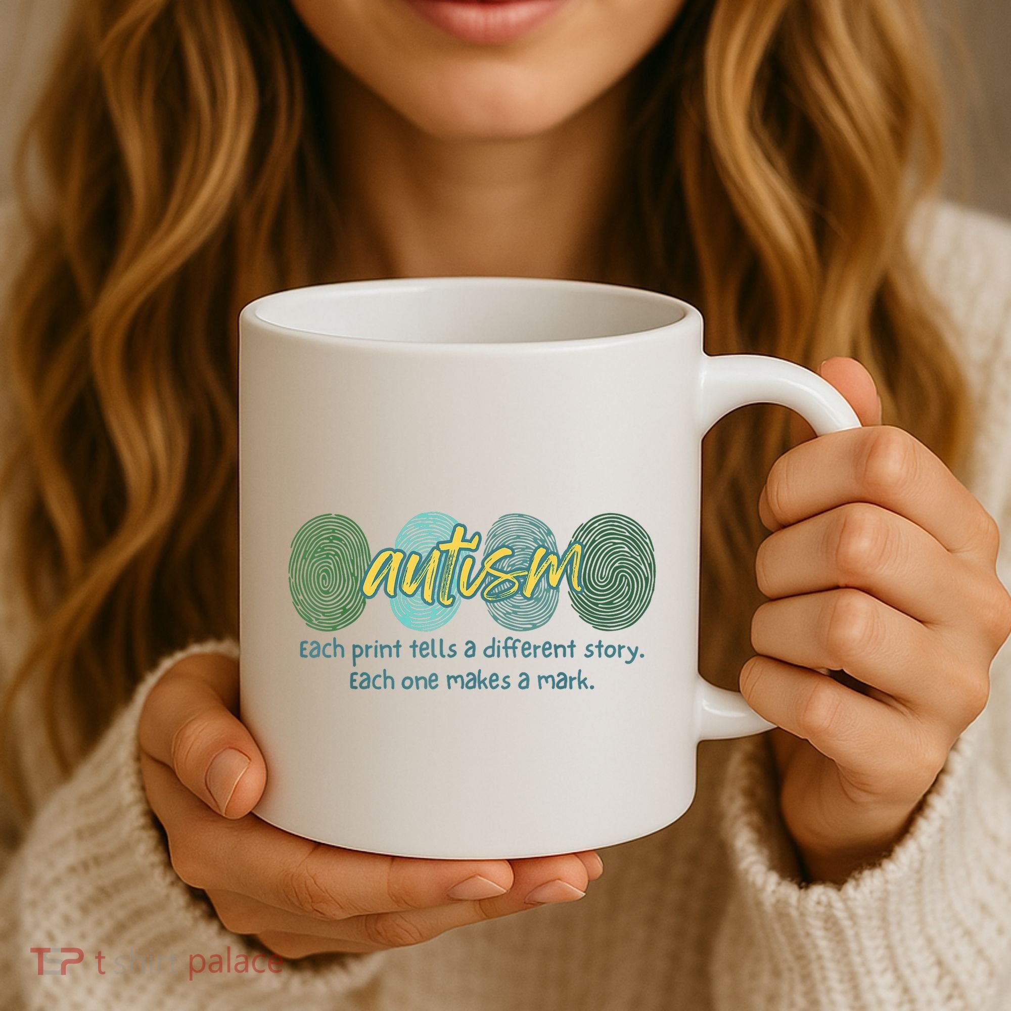 Fingerprint Autism Each Print Tells A Different Story Coffee Mug