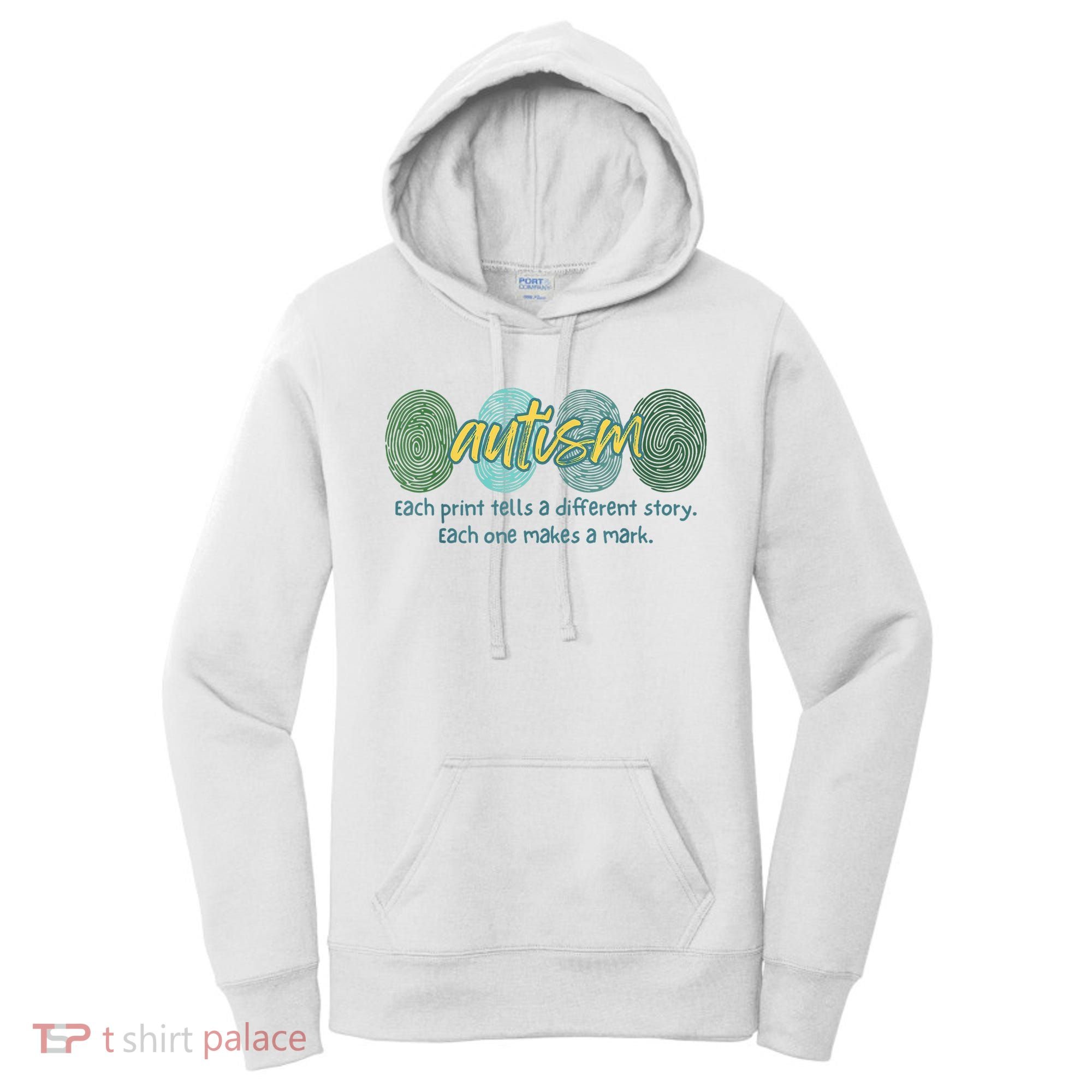 Fingerprint Autism Each Print Tells A Different Story Women's Hoodie