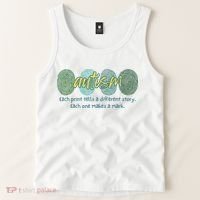 Fingerprint Autism Each Print Tells A Different Story Tank Top thumb 2