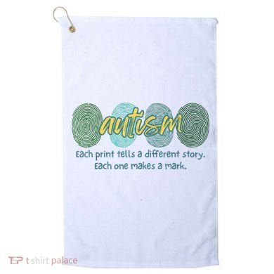 Fingerprint Autism Each Print Tells A Different Story Golf Towel