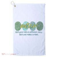 Fingerprint Autism Each Print Tells A Different Story Golf Towel thumb 0