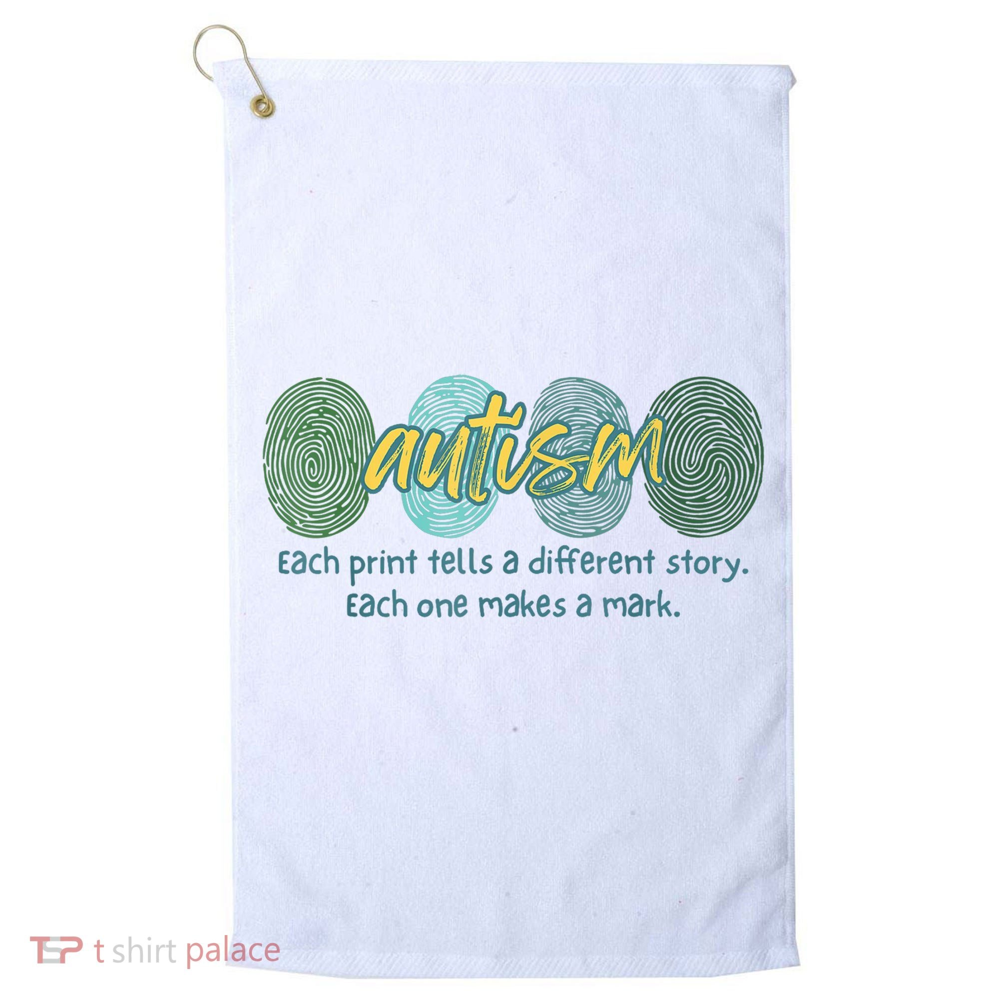 Fingerprint Autism Each Print Tells A Different Story Golf Towel