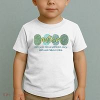 Fingerprint Autism Each Print Tells A Different Story Toddler T-Shirt thumb 2