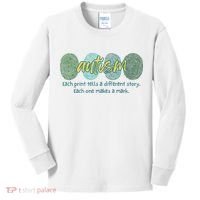 Fingerprint Autism Each Print Tells A Different Story Kids Long Sleeve Shirt thumb 0