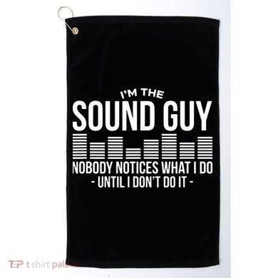 Funny Audio Engineer Sound Technician Guy Gift Golf Towel