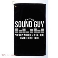 Funny Audio Engineer Sound Technician Guy Gift Golf Towel thumb 0