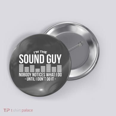 Funny Audio Engineer Sound Technician Guy Gift Button