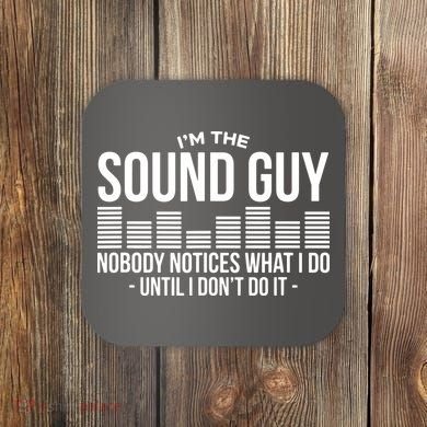Funny Audio Engineer Sound Technician Guy Gift Coaster